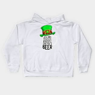 It_s The Most Wonderful Time For A Beer Hat St Patrick_s Day Kids Hoodie